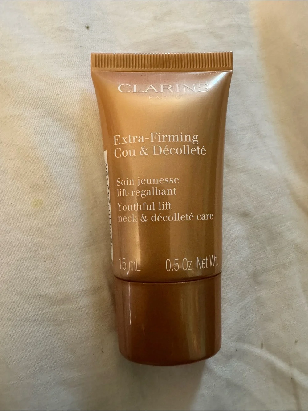 Clarins Skincare 7pc Set in red velvet travel bag NWOT